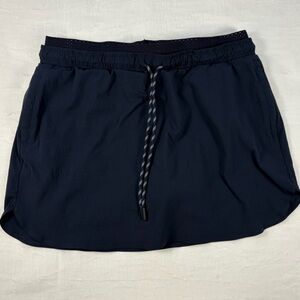 Athleta Crest Skort Women Sz 10 Navy Blue Athletic Running Tennis Pockets Lined